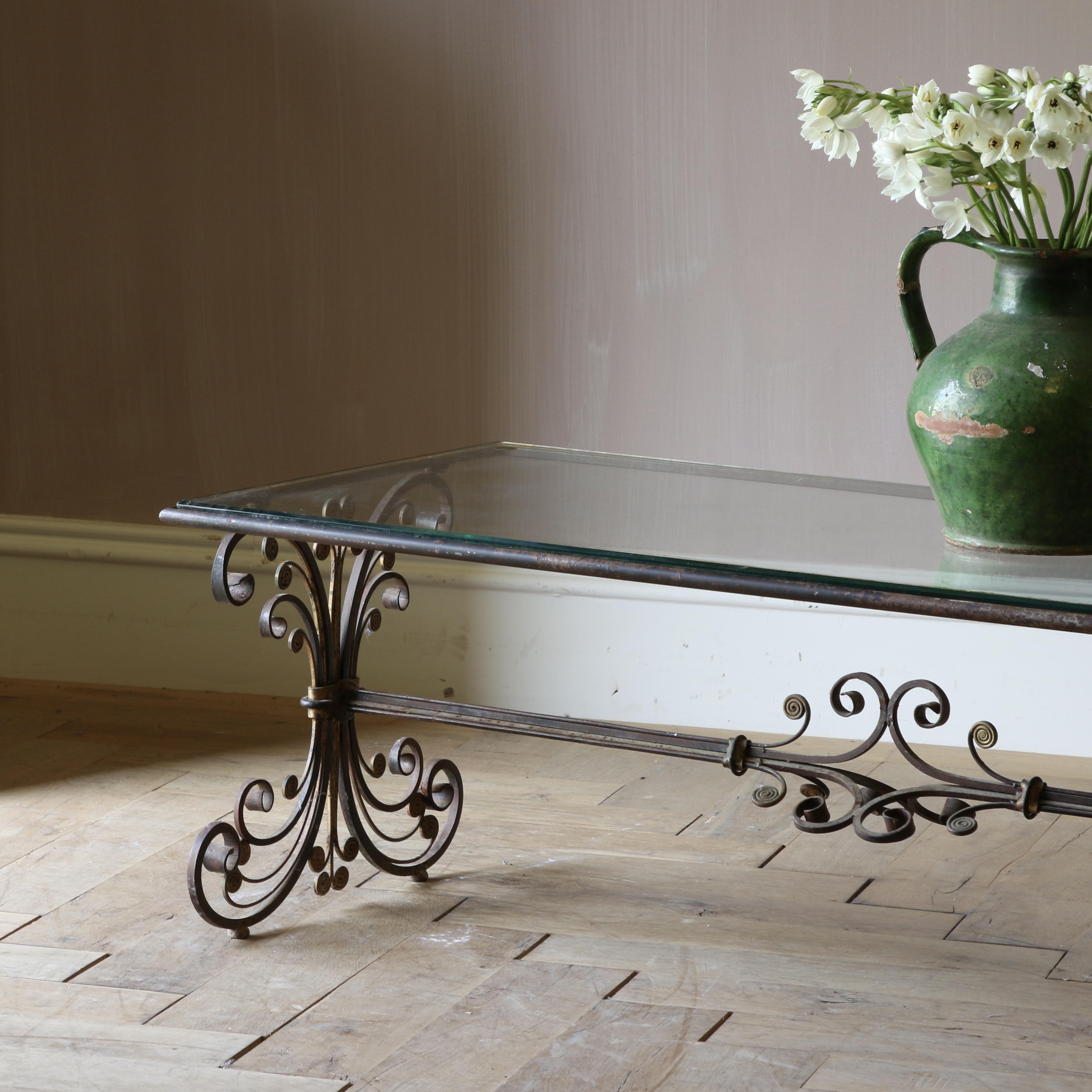 French Wrought Iron Coffee Table